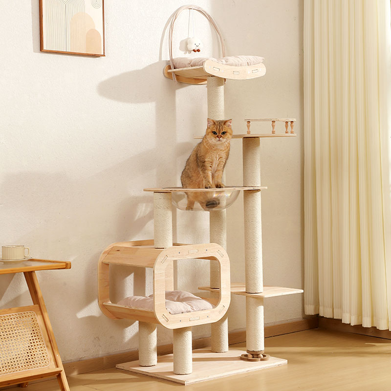 LOLOPAWS Premium plywood cat tree construction thick platform and reinforced sisal posts