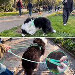 LoloPaws pistachio waterproof multi-way dog leash carabiner detail