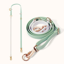 Pistachio 6-way waterproof dog lead, double-ended and adjustable 170–240cm