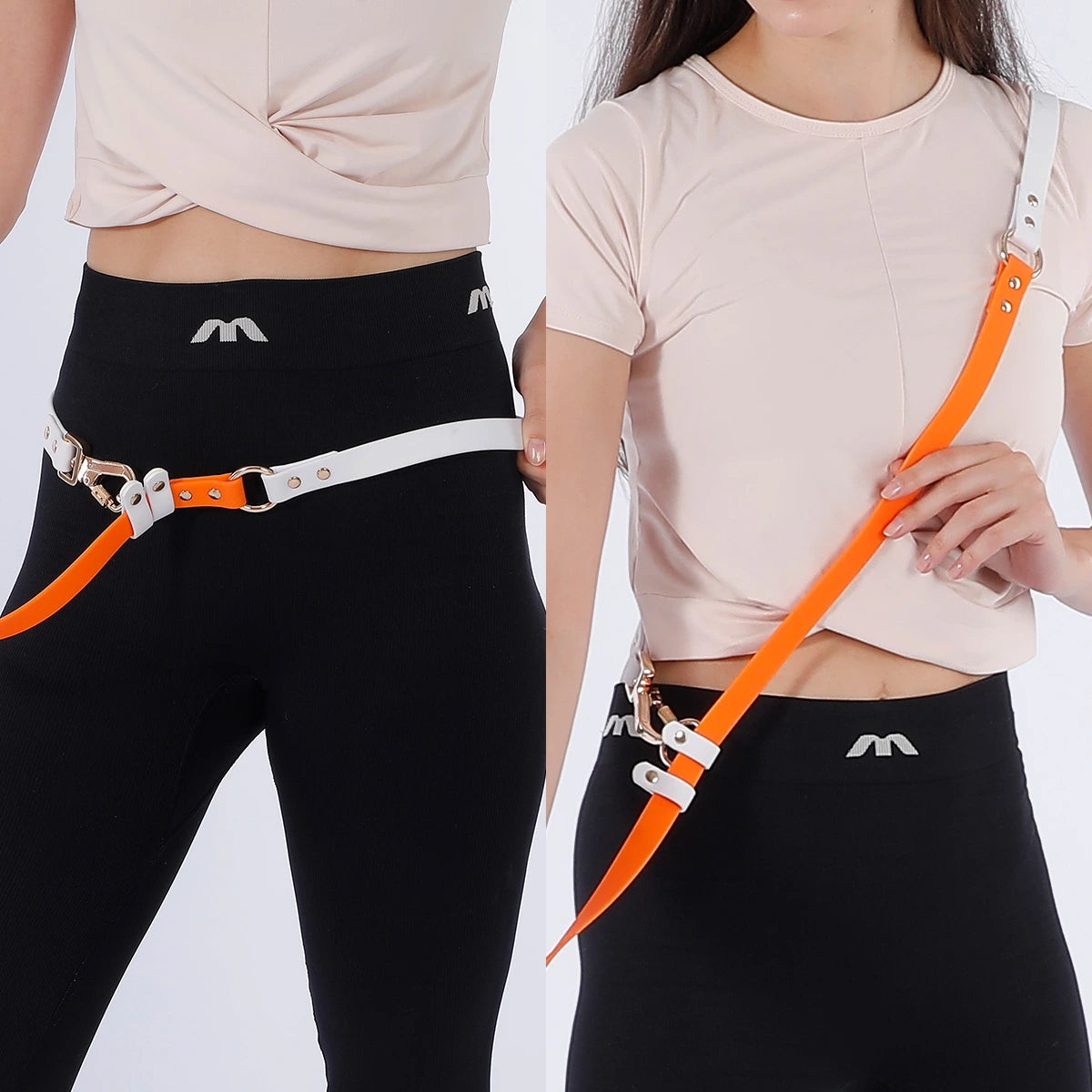 Orange waterproof dog harness