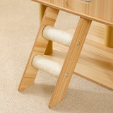 LOLOPAWS cat furniture tower's pet step with textured rungs on a carpeted floor